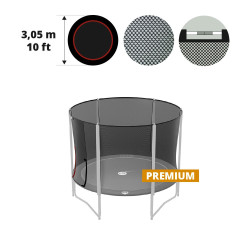 Red textil Ø 305 con 6 postes con correas