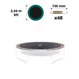 Toile de saut pour trampoline Ø 244 à 48 ressorts 136 mm