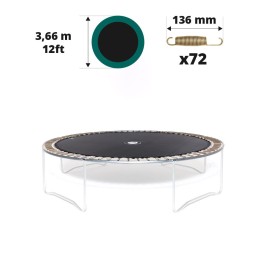 Toile de saut pour trampoline Ø 366 à 72 ressorts 136 mm