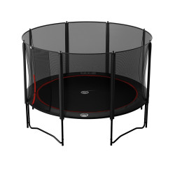 Cama elástica Booster Black 390 con red Premium 