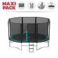 Maxi Pack Ovalie 430 con red + escalera + kit de fijación + Funda básica