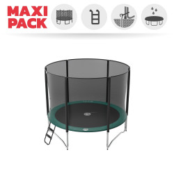 Maxi Pack Cama elástica Jump'Up 300 con Red + Escalera + Kit de fijación + Funda 