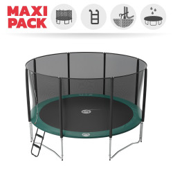 Maxi Pack Cama elástica Jump'Up 430 con Red + Escalera + Kit de fijación + Funda 