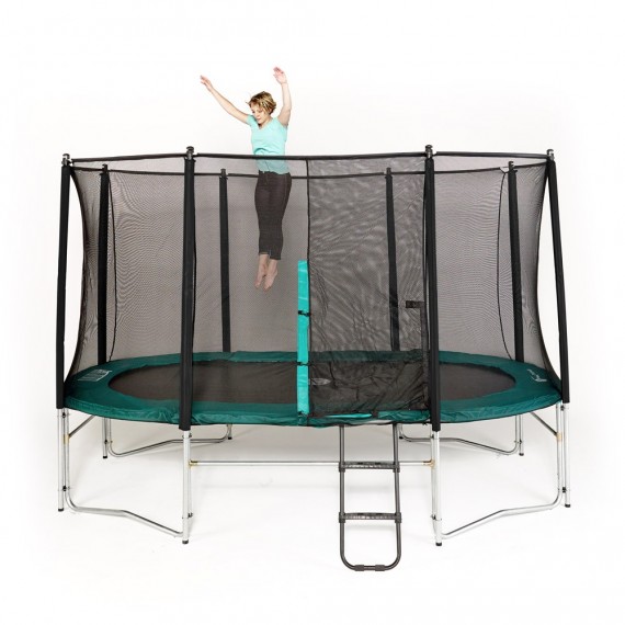 Maxi Pack Ovalie 430 con red + escalera + kit de fijación + Funda básica