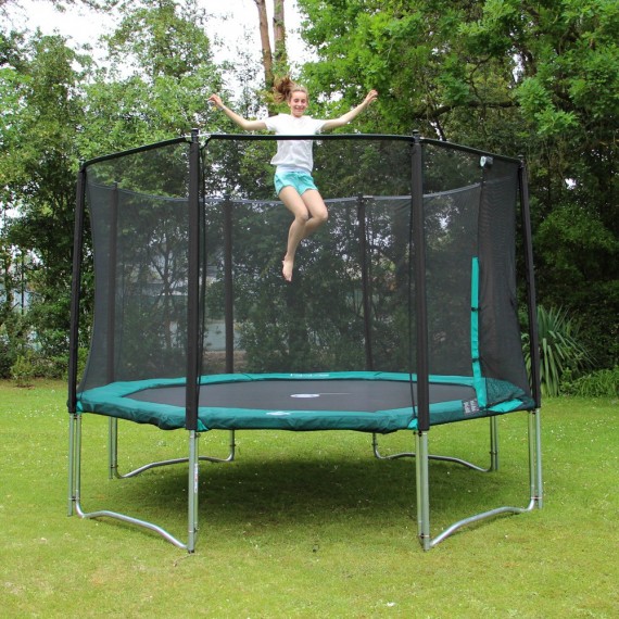 Maxi Pack Cama Elástica Waouuh 390 con red + Escalera + Kit de fijación + Funda