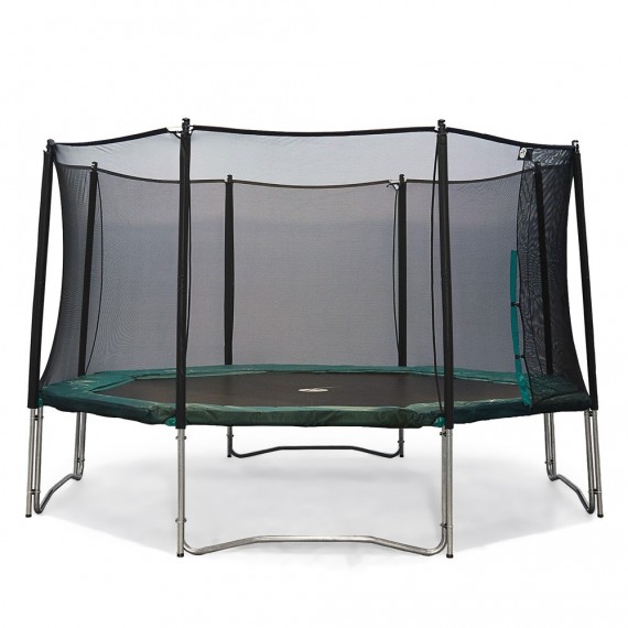 Maxi Pack Cama elástica Waouuh 460 con red + Escalera + Kit de fijación + Funda