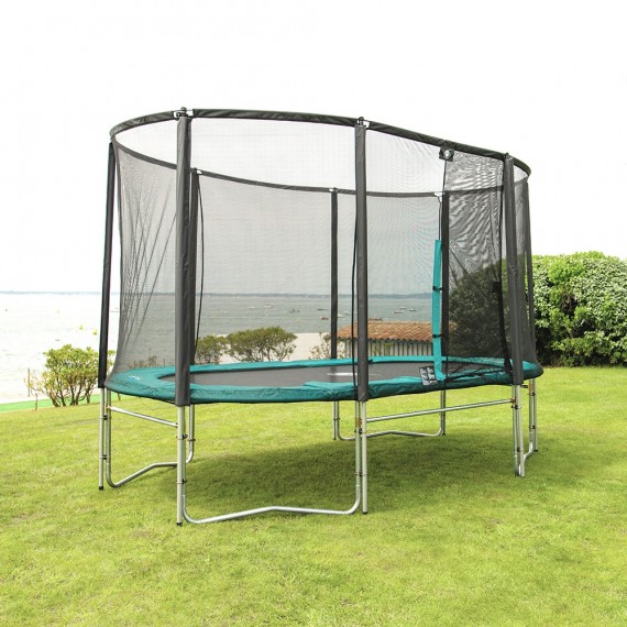 Maxi Pack Ovalie 430 con red + escalera + kit de fijación + Funda básica