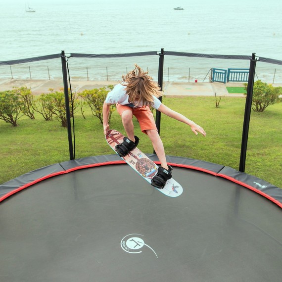 Cama elástica Booster Black 490 con red Premium