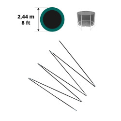 Arc en fibre de verre pour filet Jump'Up Ø 244