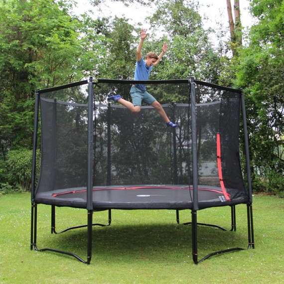 Cama elástica Booster Black 430 con red Premium 