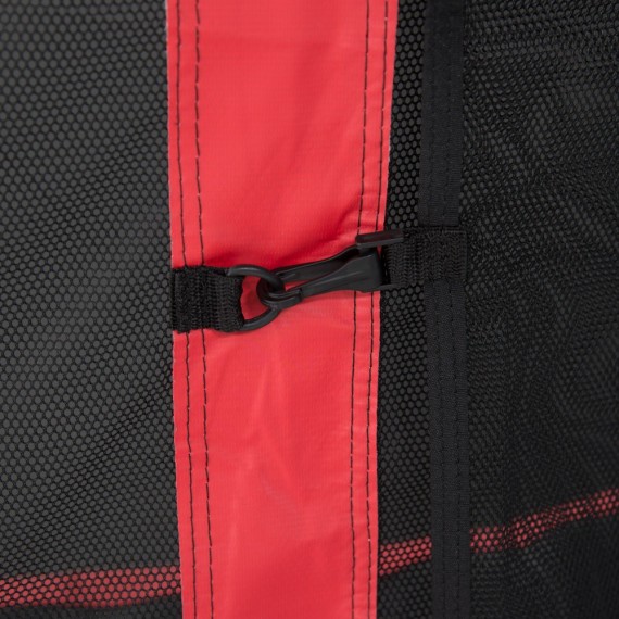 Maxi Pack Cama elástica Booster Black 430 con red + Escalera + Kit de fijación + Funda 