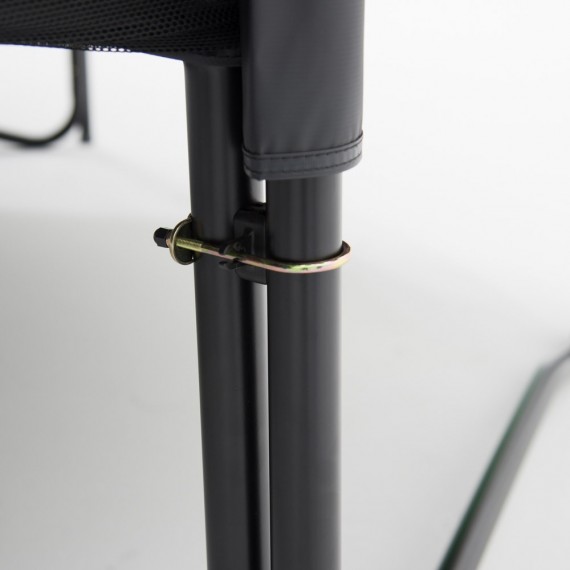 Maxi Pack Cama elástica Booster Black 430 con red + Escalera + Kit de fijación + Funda 