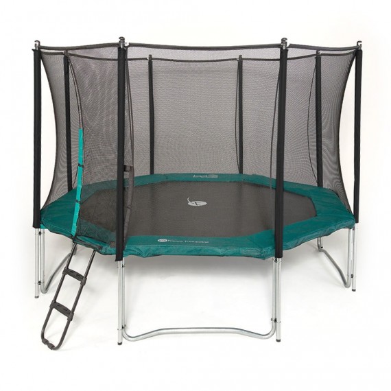 Maxi Pack Cama Elástica Waouuh 390 con red + Escalera + Kit de fijación + Funda