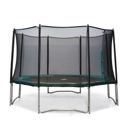 Maxi Pack Cama elástica Waouuh con red + Escalera + Kit de fijación + Funda