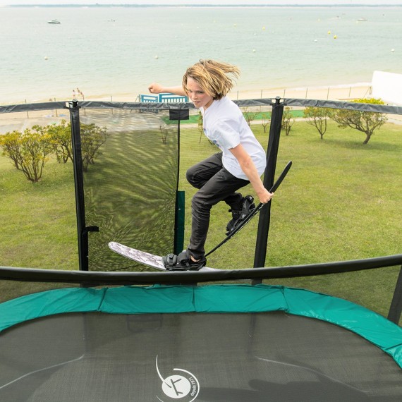 Maxi Pack Ovalie 430 con red + escalera + kit de fijación + Funda básica