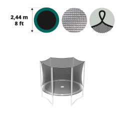 Red textil para trampolín Ø 244 con correas Red textil para trampolín Ø 244 con correas