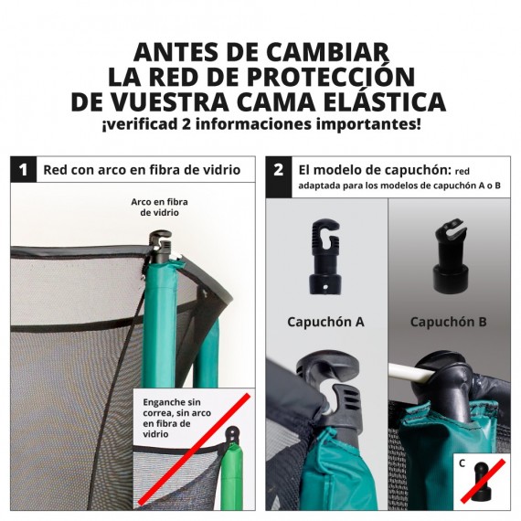 Red de recambio para cama elástica octogonal 430 Red de recambio para cama elástica octogonal 430