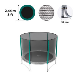 Red con 6 postes para cama elástica Ø 244 