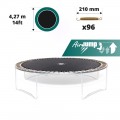 Tela de salto para cama elástica Ø 427 con 96 muelles 210 mm Tela de salto para cama elástica Ø 427 con 96 muelles 210 mm