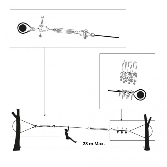 Cable élingue pour arbre Cable élingue pour arbre