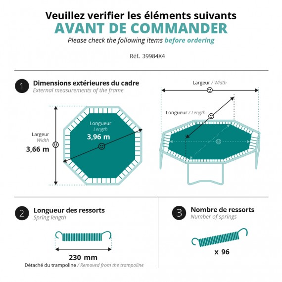 Toile de saut Airjump Octopulse 390 Toile de saut Airjump Octopulse 390