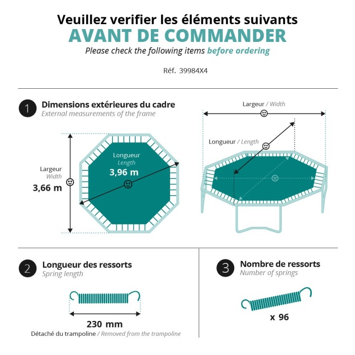 Toile de saut Airjump Octopulse 390