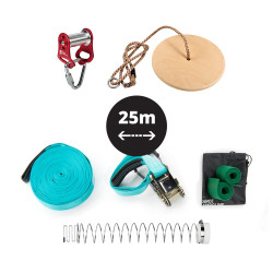 Pack de tirolina en slackline de 25 metros Pack de tirolina en slackline de 25 metros