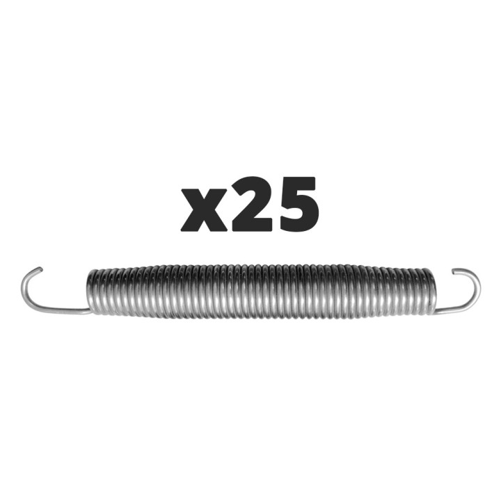 Juego de 25 muelles 215 mm plateados