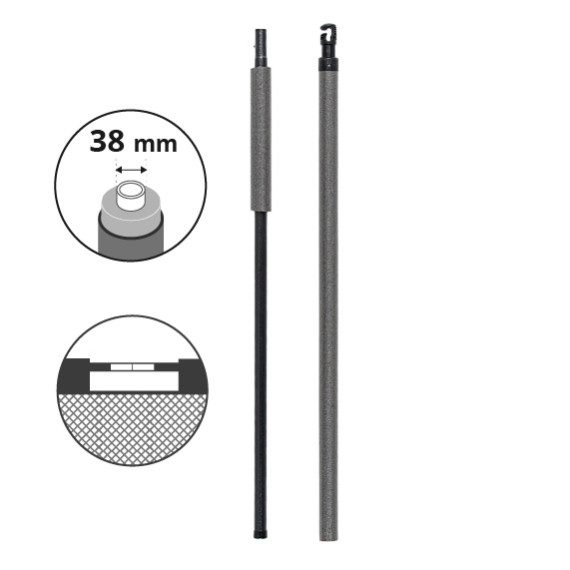  Poste completo Ø38mm para red con arcos en fibra de vidrio para cama elástica 360 o más