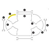 Arco de círculo de estructura Ovalie 430 - Pieza D
