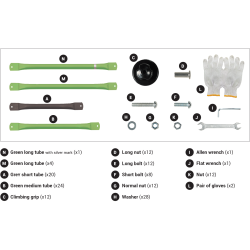 Piezas de repuesto para cúpula de escalada de 2,50 m