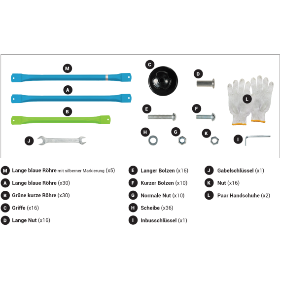 Piezas de repuesto para cúpula de escalada de 3m00