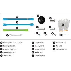 Piezas de repuesto para cúpula de escalada de 3m60