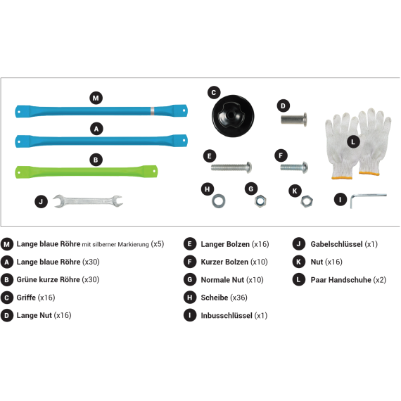Piezas de repuesto para cúpula de escalada de 3m60