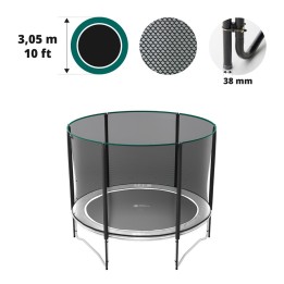 Red con 8 postes para cama elástica Ø 306 Premium