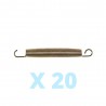 Lote de 20 muelles 210 mm dorados