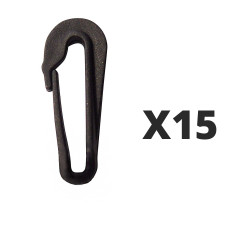 15 mosquetones para red 