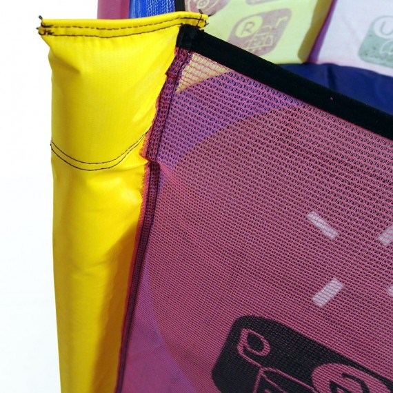 Cama elástica bebé con red multicolores 