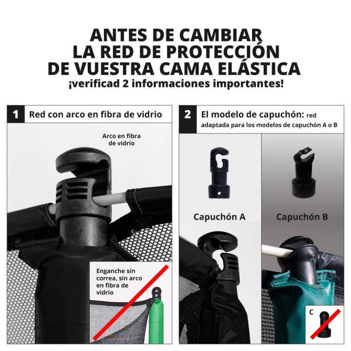 Red textil premium para cama elástica 430