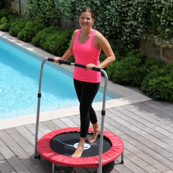 Cama elástica de fitness Minimax con barra de mantenimiento