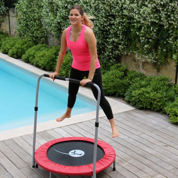 Cama elástica de fitness Minimax con barra de mantenimiento