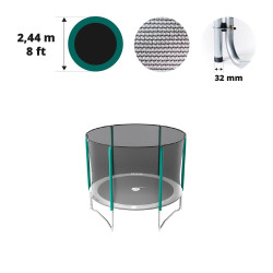 Red con 6 postes para cama elástica Ø 244 