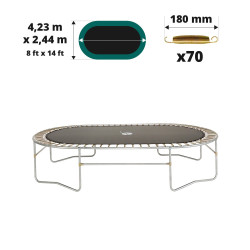 Tela de salto para cama elástica Ovalie 430 para 70 muelles 180 mm