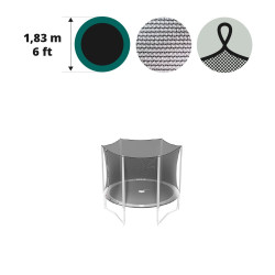 Red textil Ø 183 con correas 