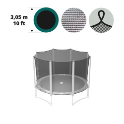 Red textil Ø 305 con 8 postes con correas 