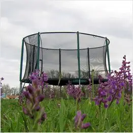 Cama elástica de jardín con red