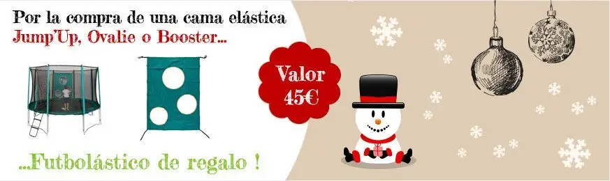 Por la compra de una cama elástica Jump’Up, Ovalie o Booster: Futbolástico de regalo!