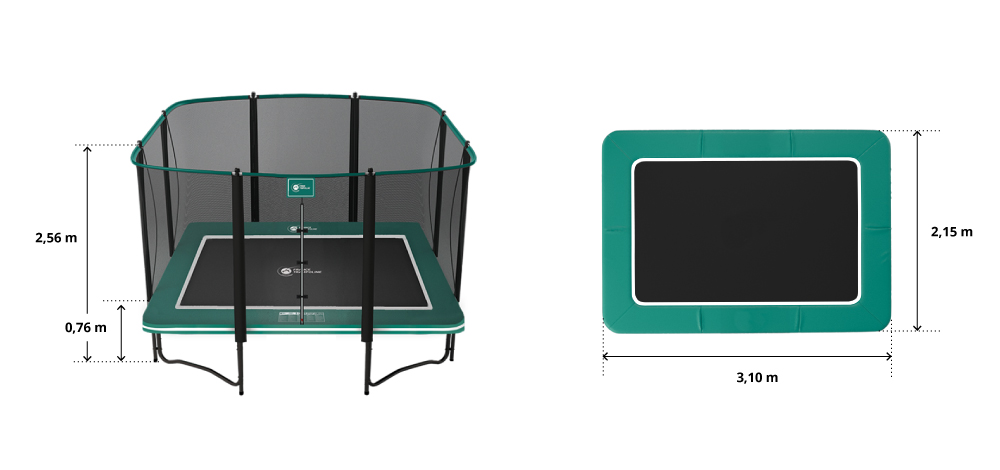 illustration de caractéristiques du produit Cama elástica Apollo Sport 300 - Pack XXL