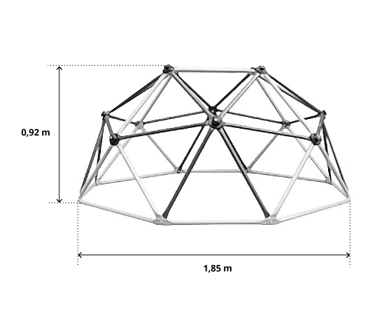 illustration de caractéristiques du produit Cúpula de escalada de 1,80 m para niños