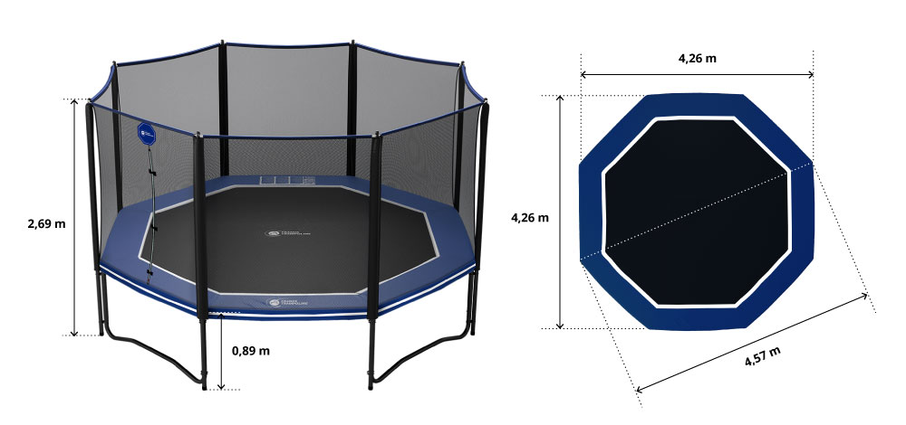 illustration de caractéristiques du produit Cama elástica Octopulse 460 - Pack XXL